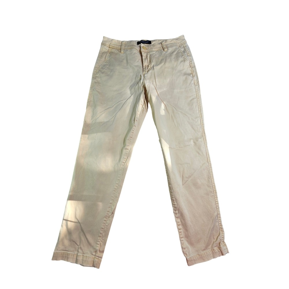 Liverpool Los Angeles Kelsey Yellow Straight Leg Chinos women 12/31 Cotton Blend